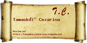 Tamaskó Cezarina névjegykártya